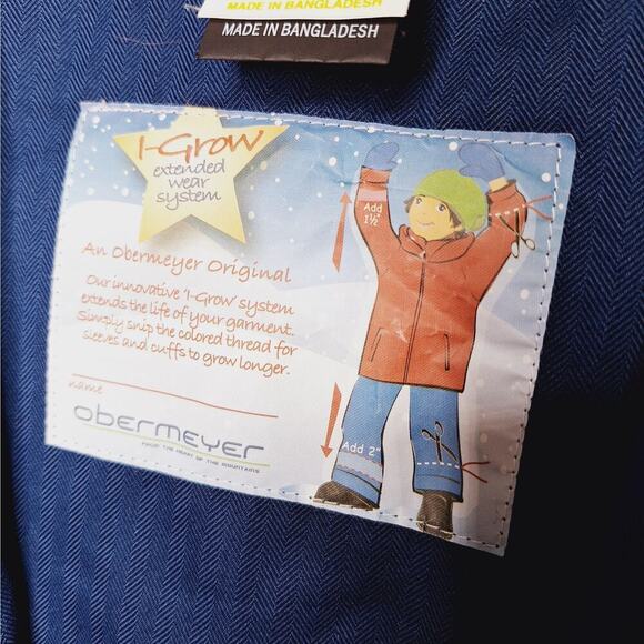 Vintage Obermeyer Kids Ski Bibs Medieval Blue Chill Factor Pants Suit 4 Snow - Picture 8 of 12